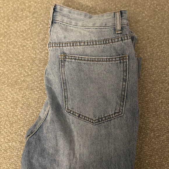 High Rise Blue Distressed Jeans Size Small - Picture 10 of 11